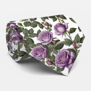 Cravate Roses de Rose pourpre,