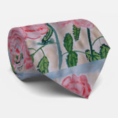 Cravate Roses d'été Abstraits (Roulé)