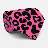 Cravate Roses indien à la mode et empreinte de léopard (Roulé)