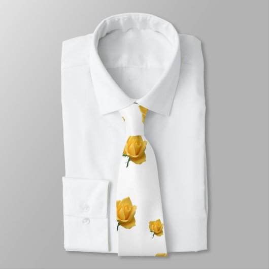 Cravate Roses jaunes (Attaché)
