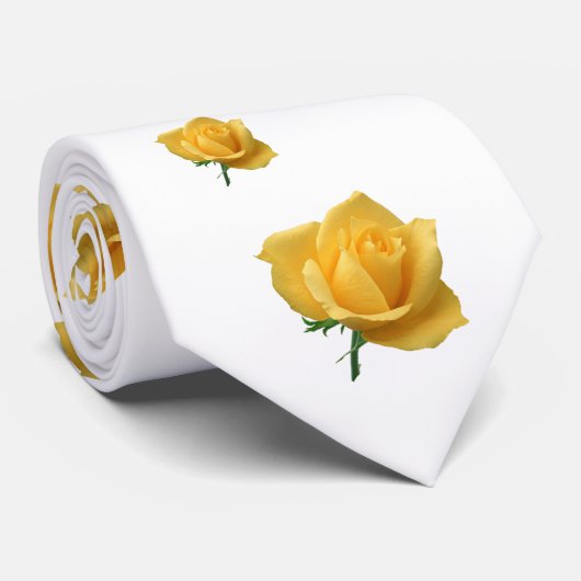 Cravate Roses jaunes (Roulé)