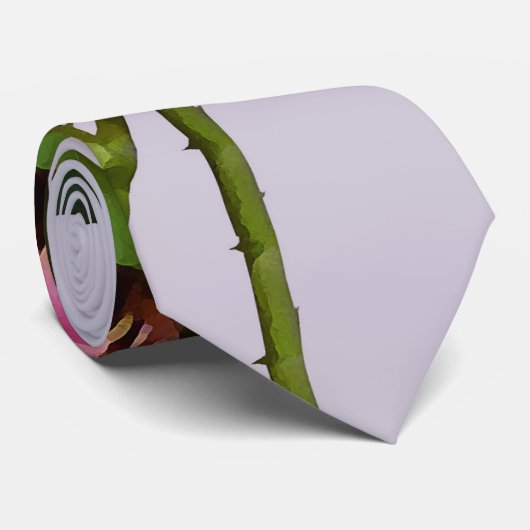 Cravate Roses minuscules roses (Roulé)