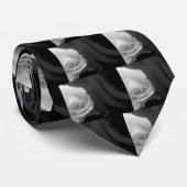 Cravate Roses noires et blanches (Roulé)