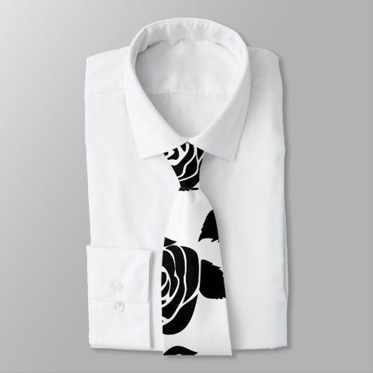Cravate Roses noirs (Attaché)
