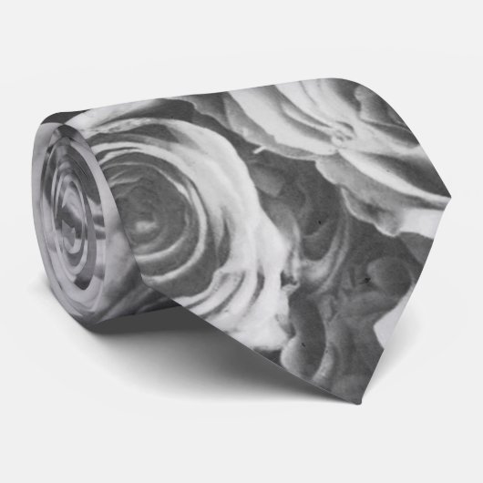 Cravate Roses noirs (Roulé)