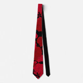 Cravate roses passionnés, un motif de fleurs de rose rouge (Devant)