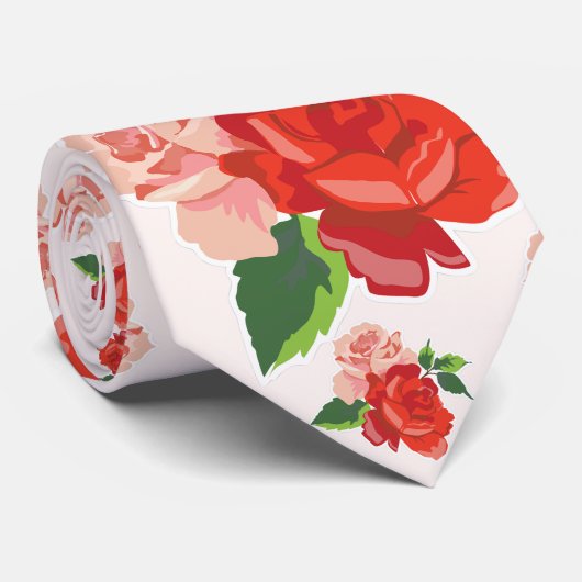 Cravate Roses pour U (Roulé)