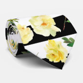 Cravate Roses rayures noires et blanches des garçons d'hon (Roulé)