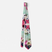 CRAVATE ROSES ROSES ROSES ROSES ROSES BLANCHES, FLEURS D'A (Dos)