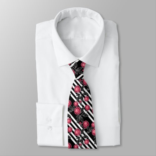 Cravate Roses rouges (Attaché)
