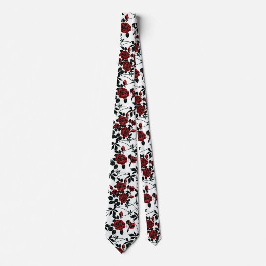 Cravate Roses rouges. (Devant)