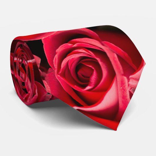Cravate Roses rouges (Roulé)