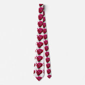 Cravate roses rouges blancs (Devant)