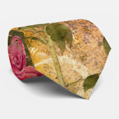 Cravate Roses rouges et roses vintages floraux (Roulé)