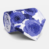 Cravate Roses Violet Et Bleu (Roulé)