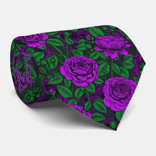 Cravate Roses violets
