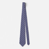 Cravate Rosette géométrique Motif bleu foncé (Devant)