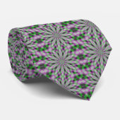 Cravate Rosettes de Noël en violet, vert et noir (Roulé)