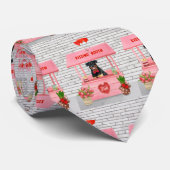 Cravate Rottweiler Chien Valentine's Day Kissing Booth (Roulé)