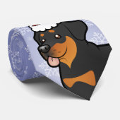 Cravate Rottweiler de Noël (Roulé)
