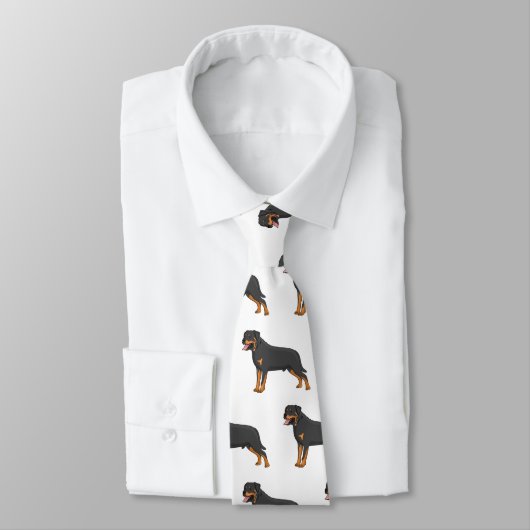 Cravate Rottweiler dog cartoon illustration (Attaché)