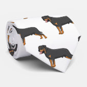 Cravate Rottweiler dog cartoon illustration (Roulé)