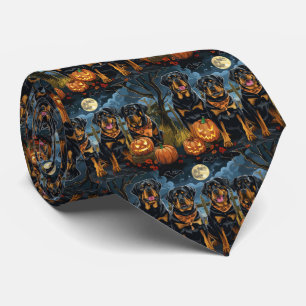 Cravate Rottweiler Halloween Éffrayant