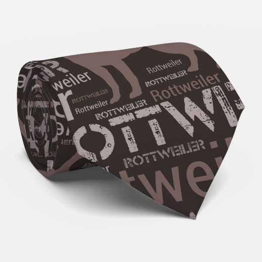 Cravate Rottweiler - motif de Metzgerhund (Roulé)