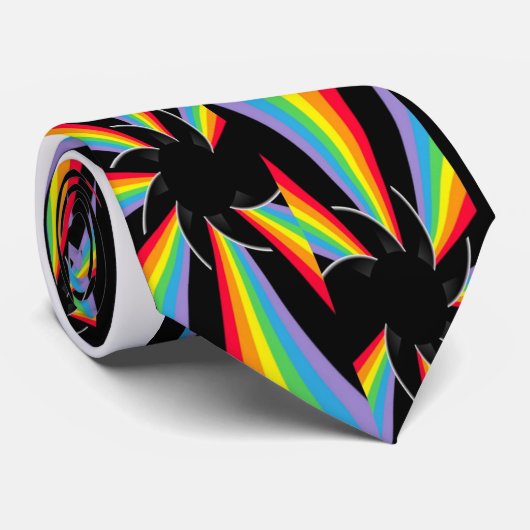 Cravate roue arc-en-ciel (Roulé)