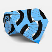 Cravate Roue bleue de vélo (Roulé)