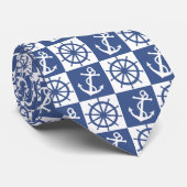 Cravate Roue d'Ancre et de bateau (Roulé)