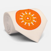 Cravate Roue rouge du Dharma (art bouddhiste) (Roulé)