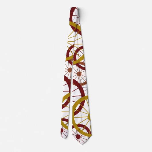 Cravate Roues à vélo blanches (Dos)