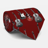 Cravate Rouge Acoustique Guitares électriques Conception M (Roulé)