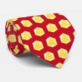 Cravate Rouge avec dés Polyèdre (Roulé)