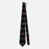 Cravate Rouge Black Green Flammes de neige Motif Kwanzaa (Devant)