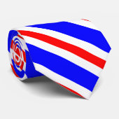 cravate rouge blanc bleu (Roulé)