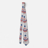 Cravate Rouge, Blanc, Bleu 4 juillet Parties scintillant C (Dos)