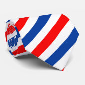 Cravate rouge blanc bleu, rouge blanc bleu (Roulé)