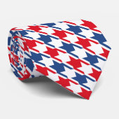 Cravate Rouge blanc et bleu Motif de base répétitive (Roulé)