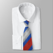 Cravate Rouge Blanc Et Bleu Rayures Pailleté Professionnel (Attaché)