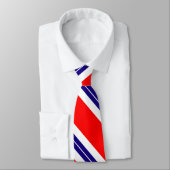 Cravate Rouge Blanc et Rayé Bleu (Attaché)