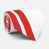 Cravate Rouge blanc gras rayures positives négatives (Roulé)