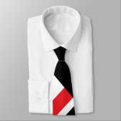 Cravate Rouge Blanc Noir (Attaché)