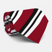 Cravate rouge/blanc/noir masculin (Roulé)