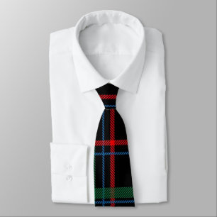 Cravate Rouge Blanc Vert bleu Plaid Tartan Design