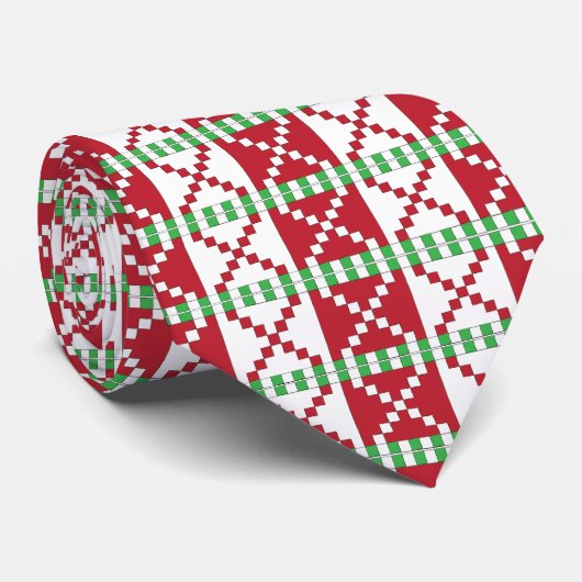 Cravate Rouge, blanc, vert letton Letton Ethnic Folk art (Roulé)