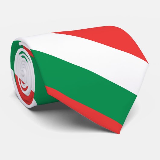 Cravate rouge, blanche et verte (Roulé)