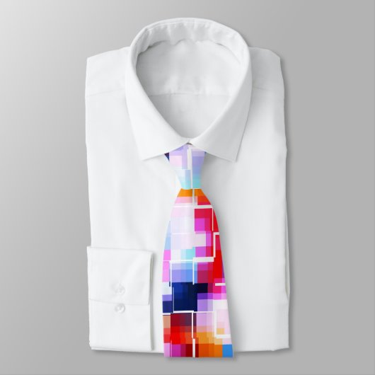 Cravate Rouge bleu jaune (Attaché)