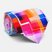 Cravate Rouge bleu jaune (Roulé)